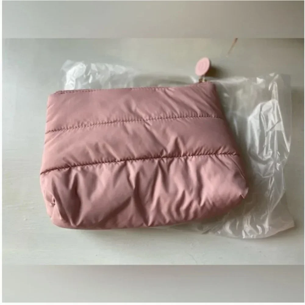 NWT Rare Beauty by Selena Gomez Puffy Makeup Bag in Mauve